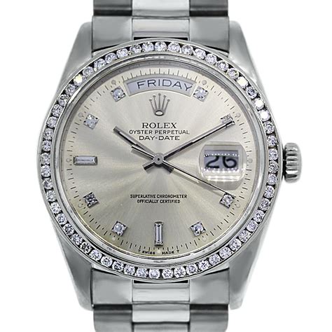 white and gold rolex|Rolex 18k white gold vintage.